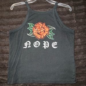 Nope Ribbed Tank Top